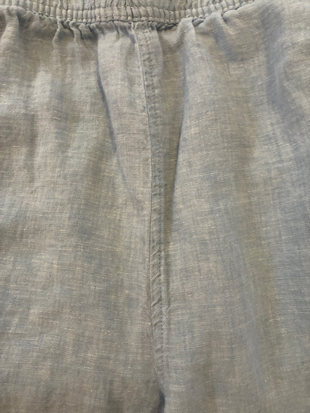Tahari Light Blue Linen Elastic Waist Pants - Picture 5 of 6